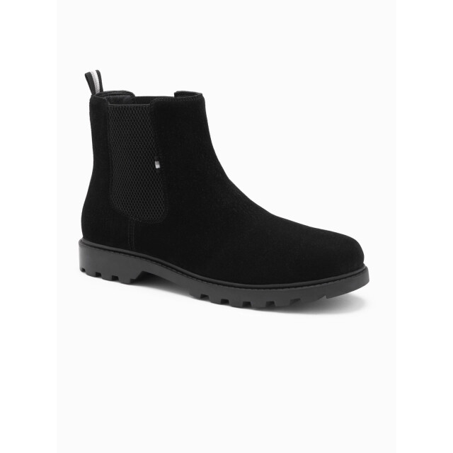 Ombre Italian style heren schoenen zwart suede italia moda OM-0173 large