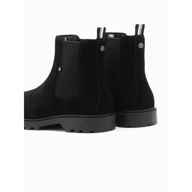 Ombre Italian style heren schoenen zwart suede italia moda OM-0173 large