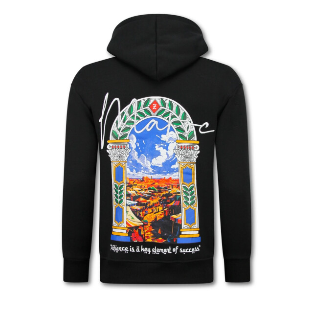 Top-Star Oversized hoodie met capuchon maroc print FF-5818 large