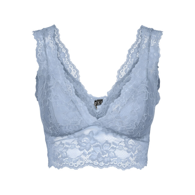 Pieces Dames bralette bra top kant microfiber lichtblauw 17096003-Cashmere Blue large