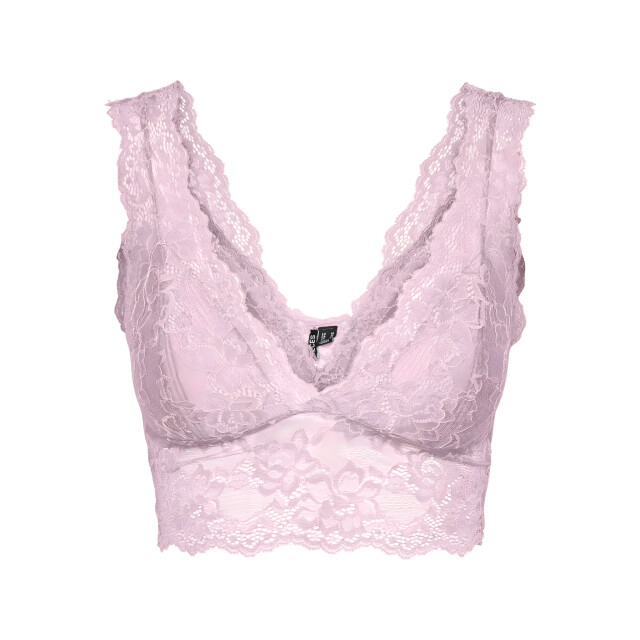 Pieces Dames bralette bra top kant microfiber 17096003-Pink-A-Boo large