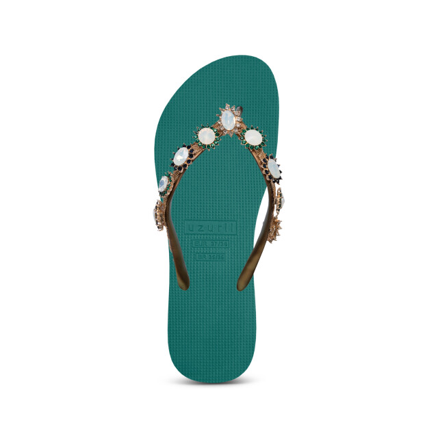 Uzurii Pearl monroe bosgroen dames slippers, , maat: 18.941.71 large