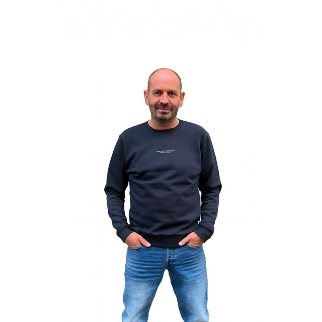 Kultivate Sweater crew neck navy   “meppel highlights” – x reykja 319 Dark Navy/250191000 Luxury REYKJAVIK large