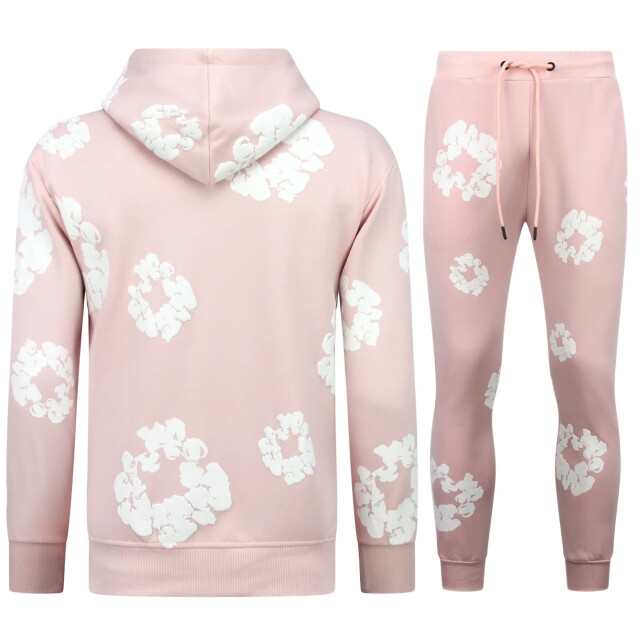 Top-Star Dik geweven trainingspak met bloemenprint all over print bloemenpak FF-5991 large