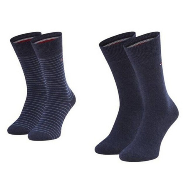 Tommy Hilfiger Effen gestreepte sokken heren (set van 2) UTNA974_blue large