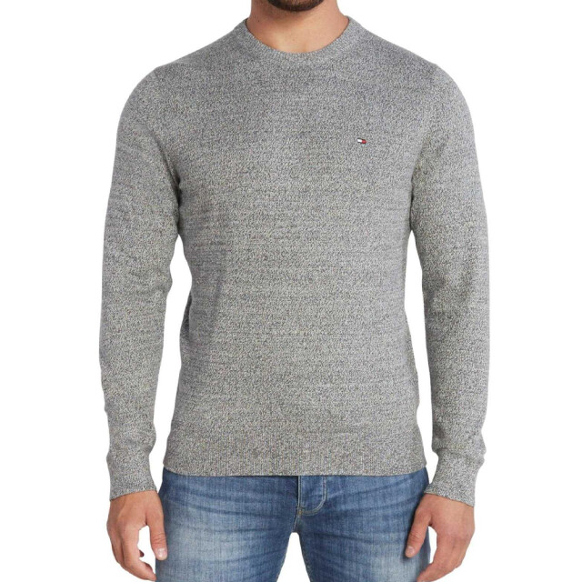 Tommy Hilfiger Effen sweater top heren UTNA899_grey large