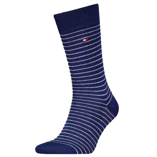 Tommy Hilfiger Effen gestreepte sokken heren (set van 2) UTNA974_navygrey large
