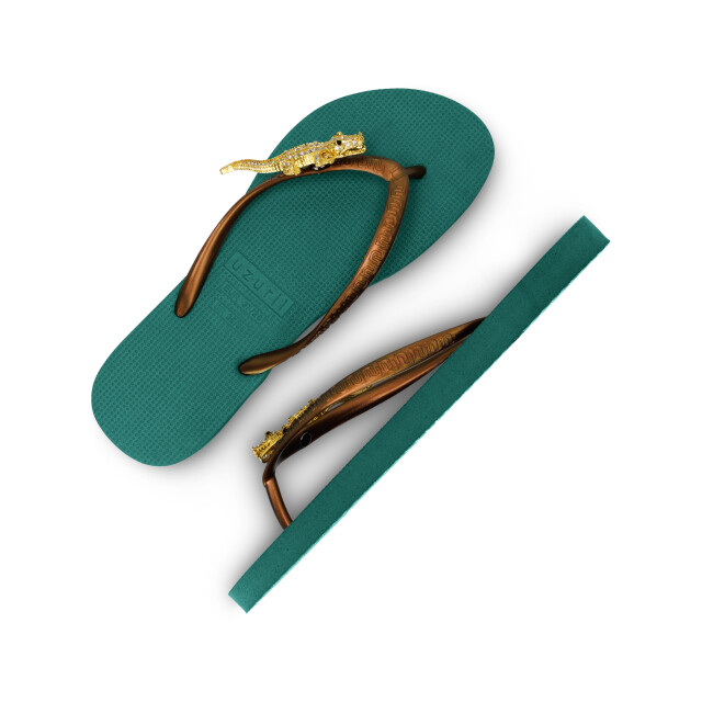 Uzurii Gold crocodile switch bos dames slippers, , maat: 18.341.93 large