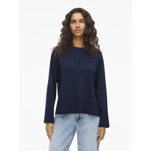 Vila 14102628 viostria o-neck l/s knit top-noos 14102628 large