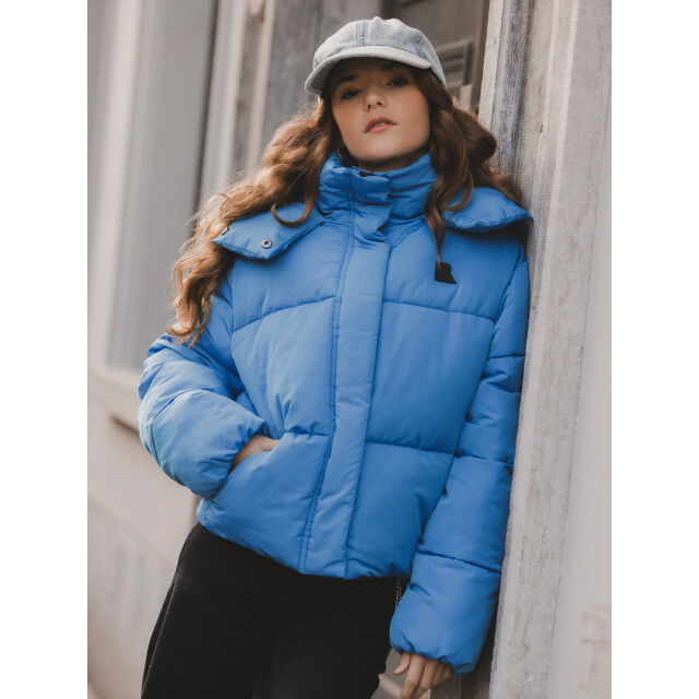 Looxs Revolution Bomber hooded winterjas blue voor meisjes in de kleur 2531-5255-129 large