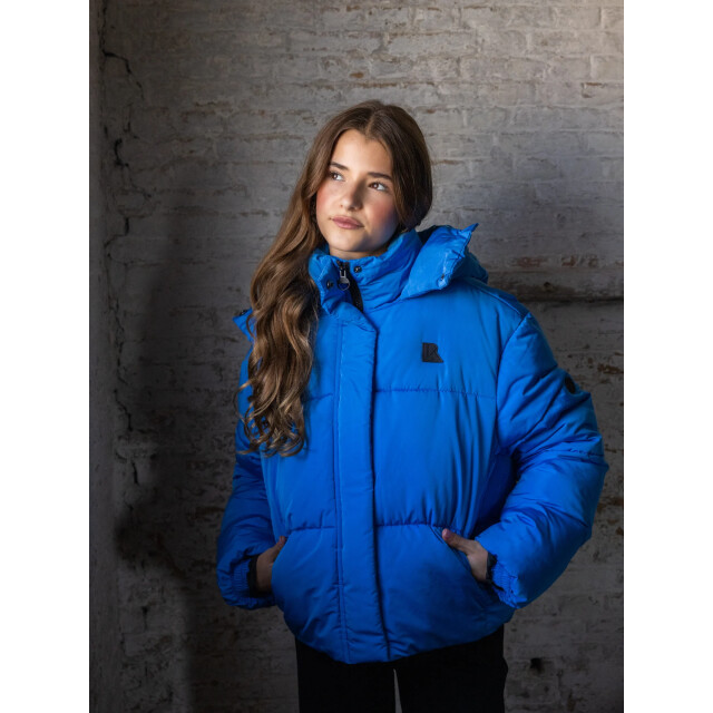 Looxs Revolution Bomber hooded winterjas blue voor meisjes in de kleur 2531-5255-129 large