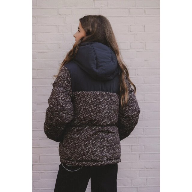 Looxs Revolution Bomber hooded winterjas panther voor meisjes in de kleur 2531-5211-925 large