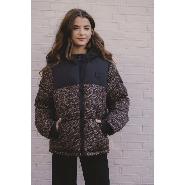 Looxs Revolution Bomber hooded winterjas panther voor meisjes in de kleur 2531-5211-925 large