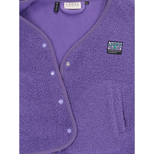Looxs Revolution Gilet violet teddy voor meisjes in de kleur 2531-5024-183 large