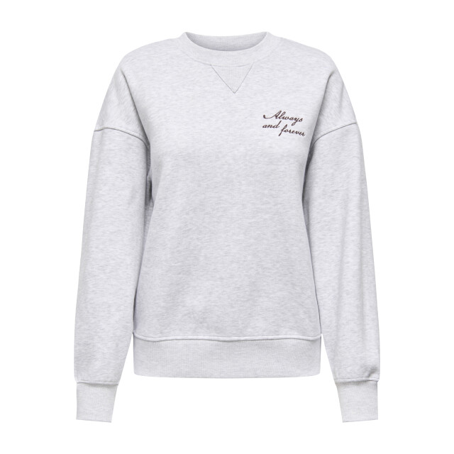 Only onlsofia l/s word o-neck swt 15329876 light grey melange 06721.910.0011 large