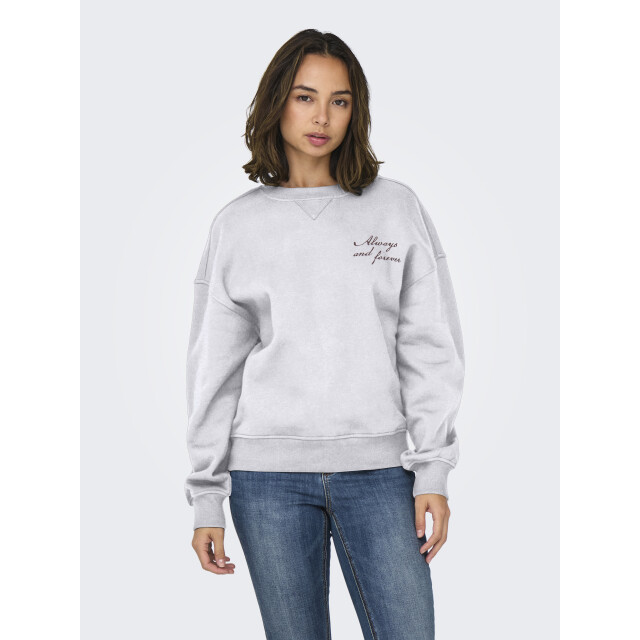 Only onlsofia l/s word o-neck swt 15329876 light grey melange 06721.910.0011 large