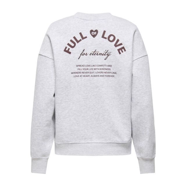Only onlsofia l/s word o-neck swt 15329876 light grey melange 06721.910.0011 large