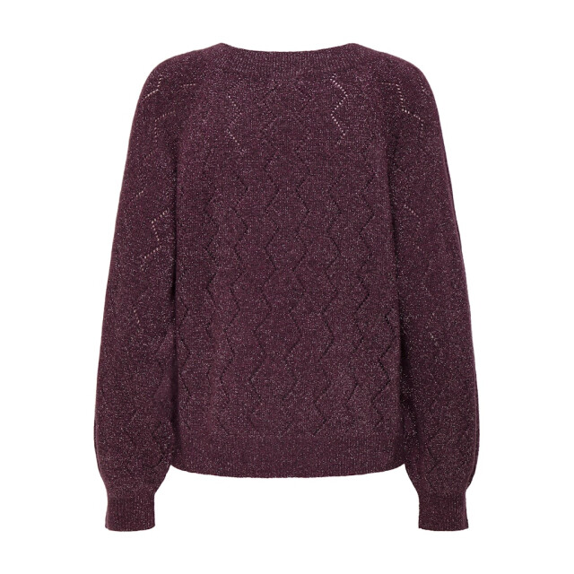 Jacqueline de Yong Jdyaspen life ls v-neck pullover knt bordeaux 4219.47.0004 large