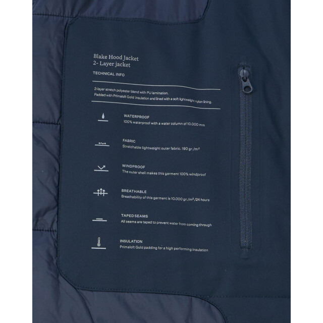 NN07 Blake hood gewatteerde jas 105541-001-L large