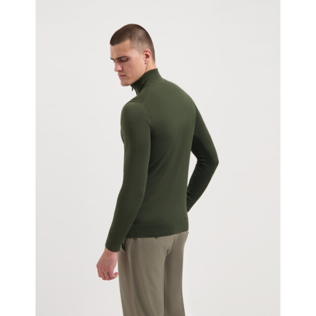 Saint Steve Cas 19480 60027 deep forest green heren trui met half zip  60027 Deep Forest Green/CAS 19480 large