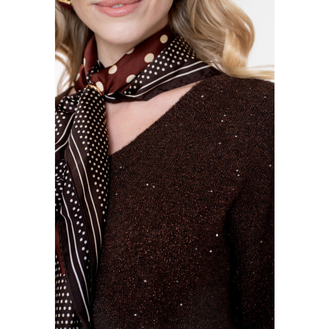 Geisha pullover lurex and sequinces 54542-14 775 brown copper 06712.840.0150 large