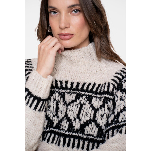 Geisha pullover nordic 54581-70 720 sand black 06712.820.0144 large