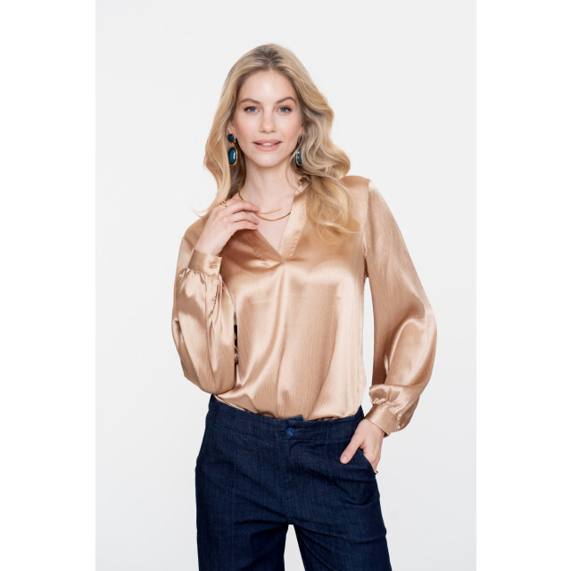 Geisha satin blouse 53530-14 720 sand 06615.820.0135 large