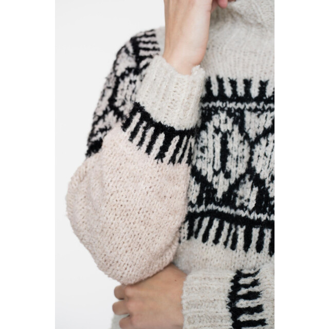 Geisha pullover nordic 54581-70 720 sand black 06712.820.0144 large