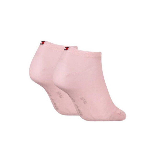 Tommy Hilfiger Dames enkel sokken met geborduurd logo (set van 2) UTNA1102_pink large