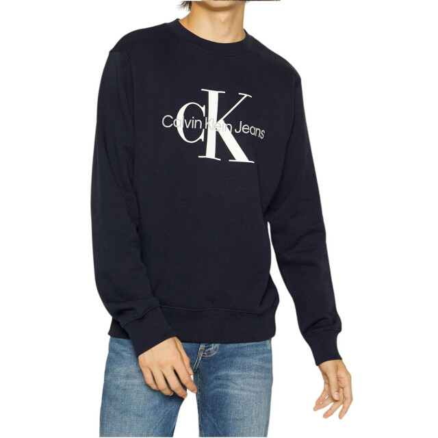 Calvin Klein Sweatshirt met groot logo heren UTNA552_navyblue large