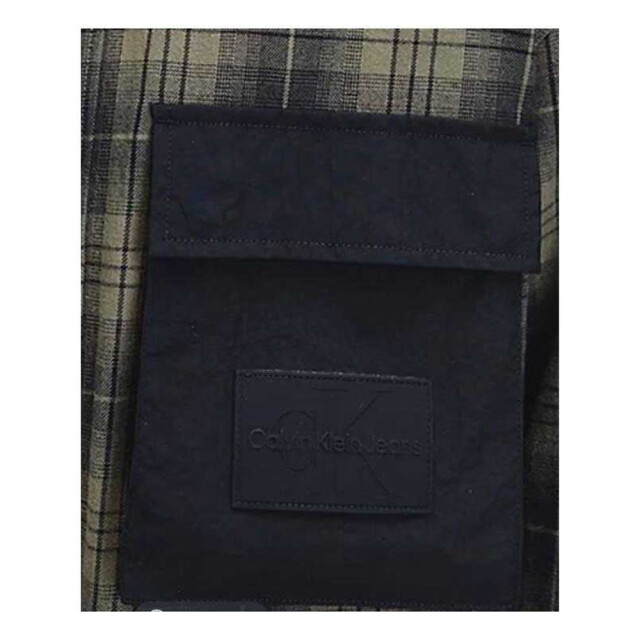 Calvin Klein Geruit oversized heren overhemd UTNA241_green large