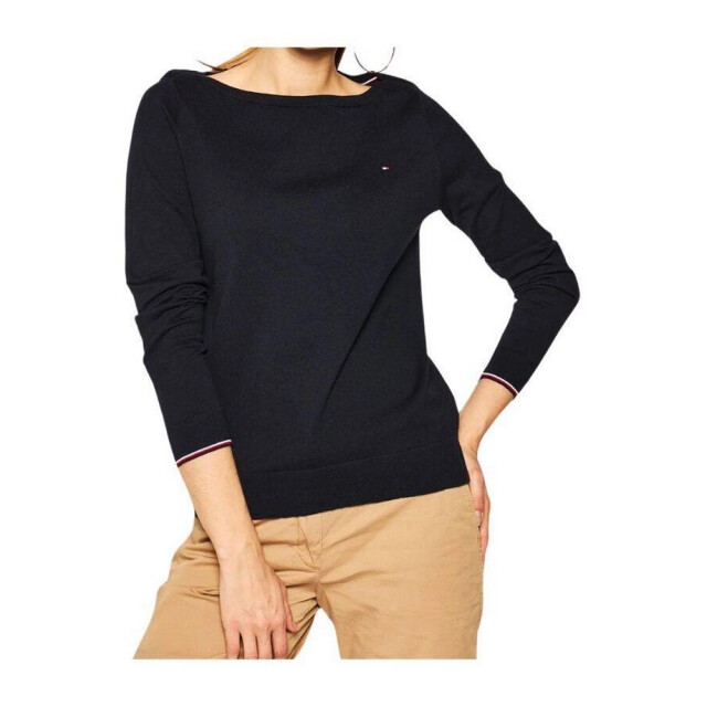Tommy Hilfiger Dames boot hals sweater top UTNA548_navyblue large