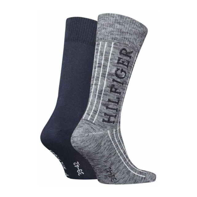 Tommy Hilfiger Heren gestreepte sokken (set van 2) UTNA900_navygrey large