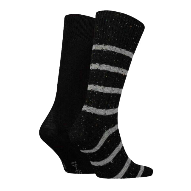Tommy Hilfiger Heren gestreepte sokken (set van 2) UTNA105_black large