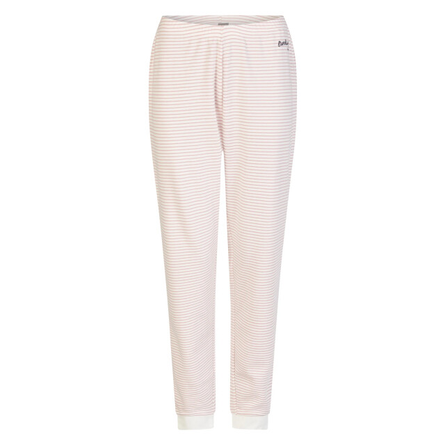 By Louise Dames winter pyjama set lang interlock roze/wit gestreept BL-6150-02 large