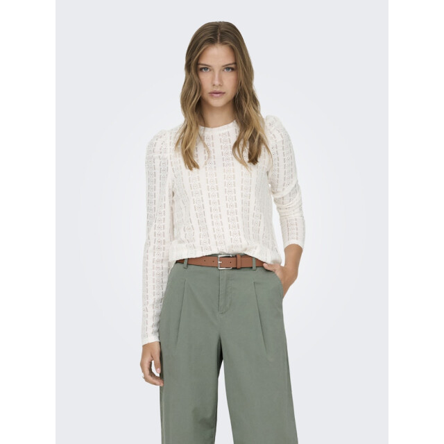 Only Onlmelanie ls o-neck top jrs ecru 4329.03.0008 large