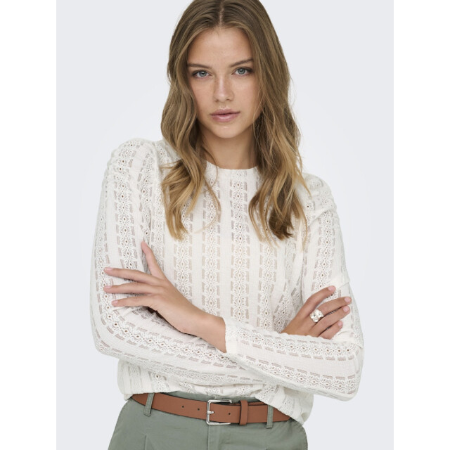 Only Onlmelanie ls o-neck top jrs ecru 4329.03.0008 large