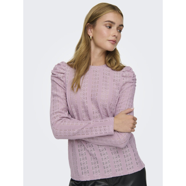 Only Onlmelanie ls o-neck top jrs donker rose 4329.66.0002 large