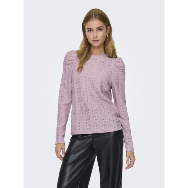 Only Onlmelanie ls o-neck top jrs donker rose 4329.66.0002 large