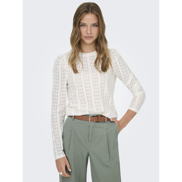 Only Onlmelanie ls o-neck top jrs ecru 4329.03.0008 large