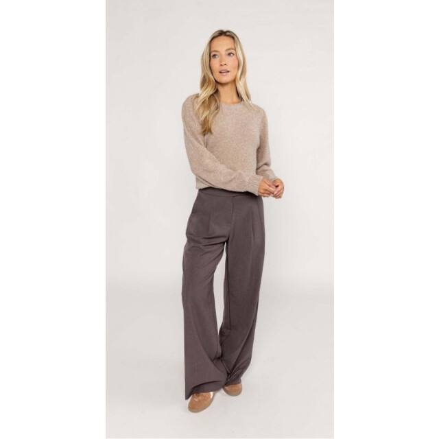 Poools Pull over shiny 533232- 533232-taupe large