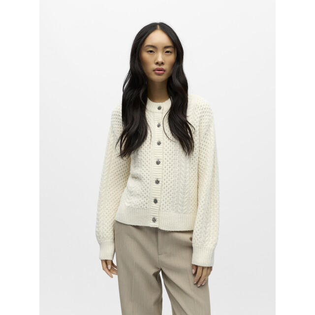 Object Objdebbie l/s lo knit cardigan 143 23048324 large