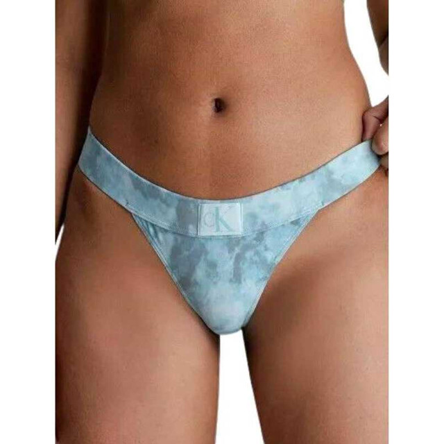 Calvin Klein Dames tie dye diep uitgesneden bikinibroekje UTNA583_blue large