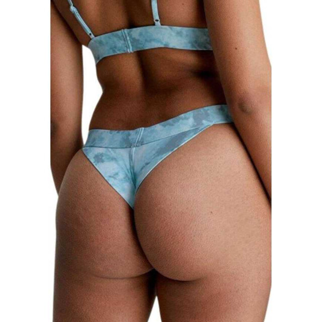 Calvin Klein Dames tie dye diep uitgesneden bikinibroekje UTNA583_blue large