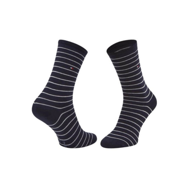 Tommy Hilfiger Dames effen gestreepte sokken (set van 2) UTNA971_navy large