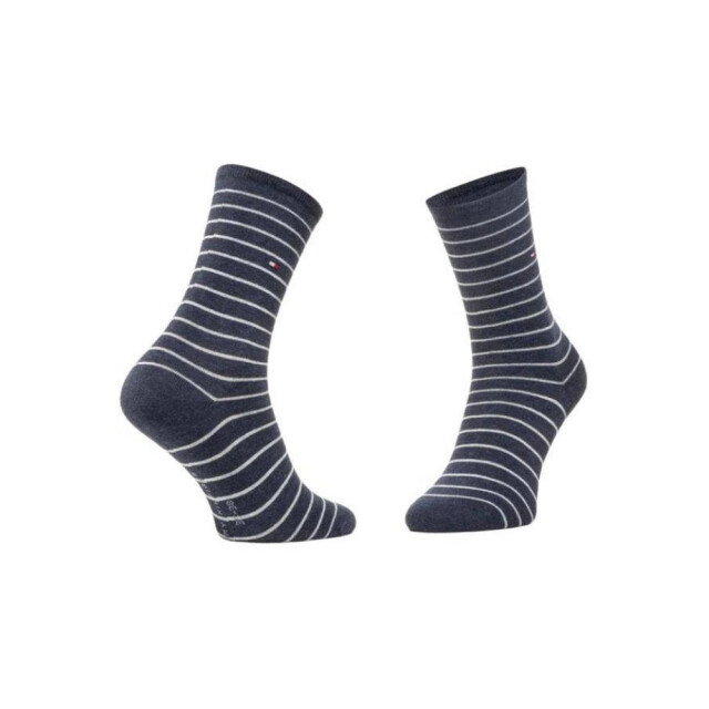 Tommy Hilfiger Dames effen gestreepte sokken (set van 2) UTNA971_blue large
