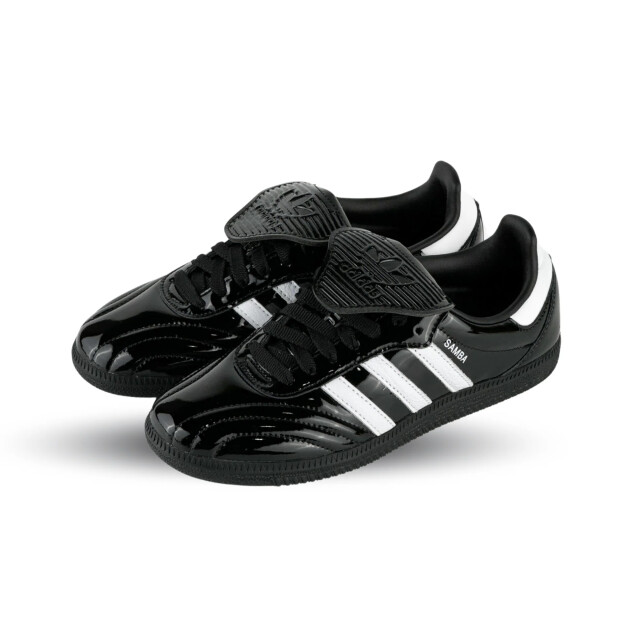 Adidas Samba lt core black patent leather JI2707 large