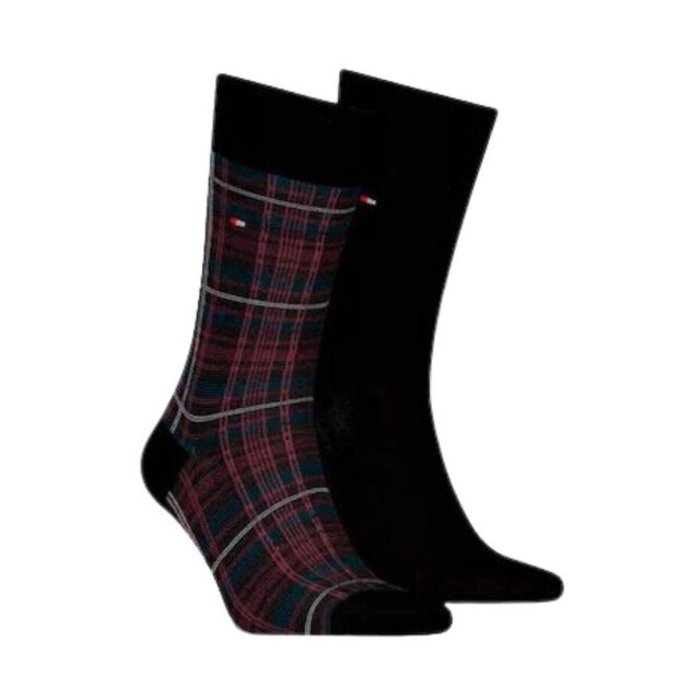 Tommy Hilfiger Sokken met patroon voor heren (set van 2) UTNA1115_blackred large