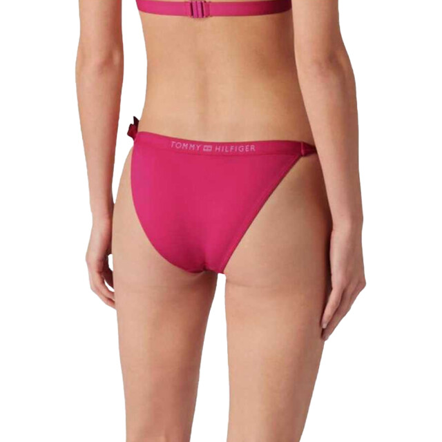Tommy Hilfiger Dames effen bikinibroekje met taillebandprint UTNA510_pink large