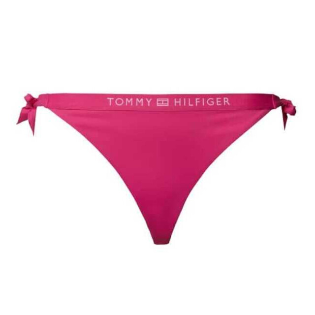 Tommy Hilfiger Dames effen bikinibroekje met taillebandprint UTNA510_pink large